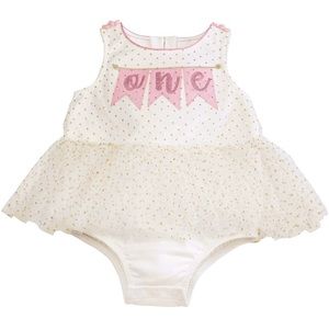 Mud pie first birthday girl onesie